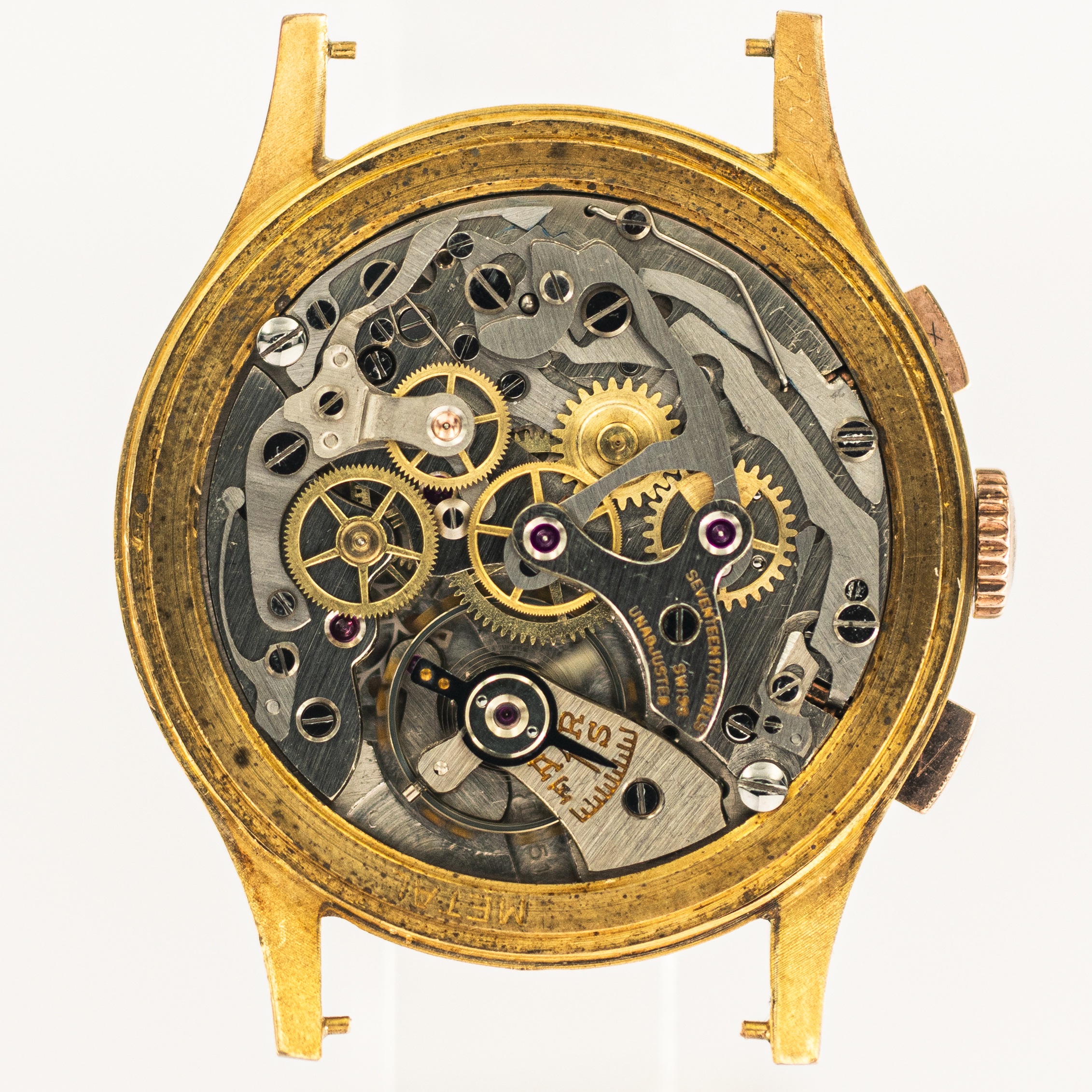 1302_marcels_watch_group_vintage_wristwatch_1950s_chronographe_suisse_18CT_rose_gold_aidix_movement_03